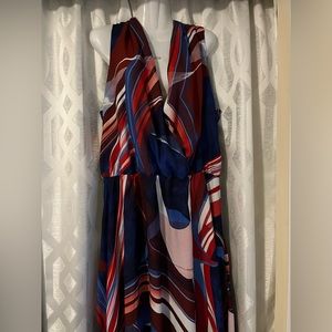 Multicolor Sleeveless Maxi